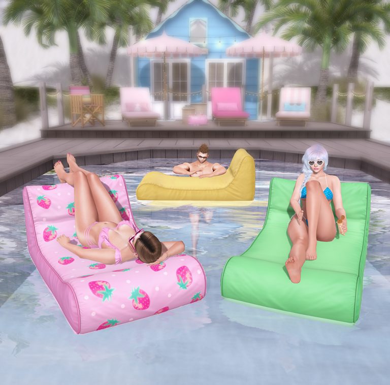inflatable chaise lounge pool float