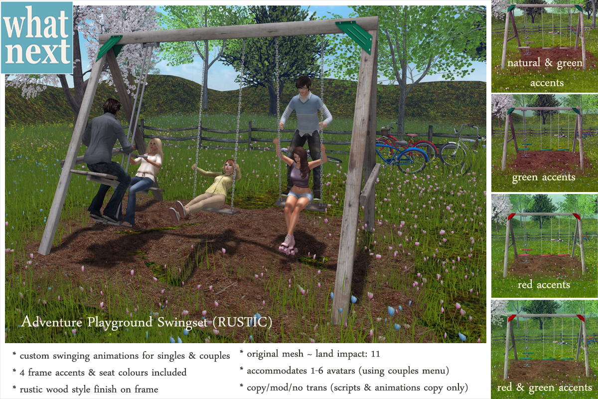 Adventure Playground Swingsets for the Zodiac