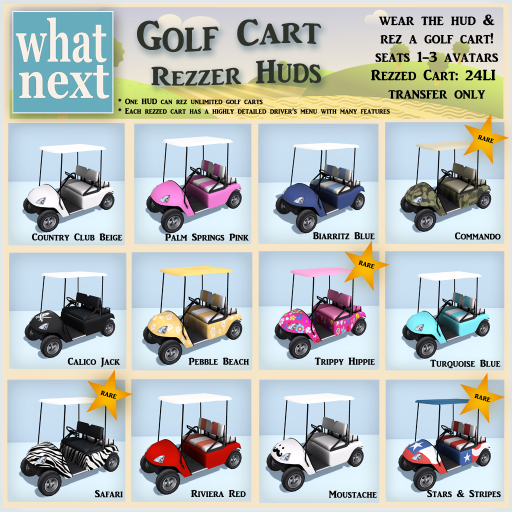 Golf Cart Rezzer HUDs at the Arcade – last few days!