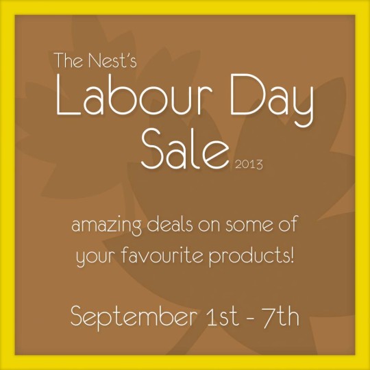 Our Nest Outlet – 50% off for Labor Day Sale until September 7th!