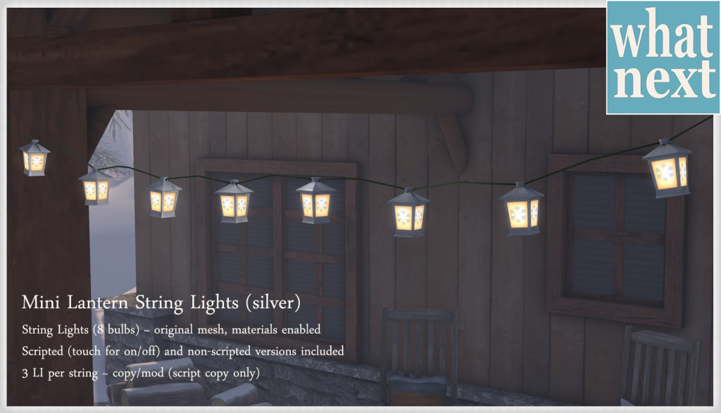 {what next} Mini Lantern String Lights - Silver