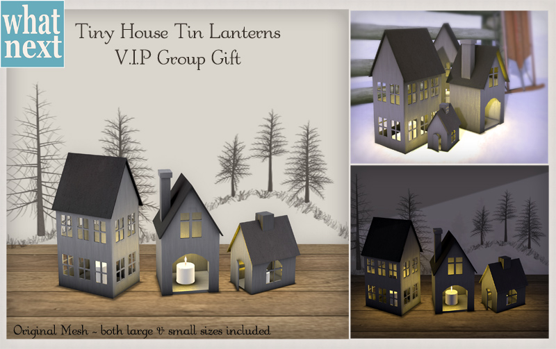 New {what next} V.I.P Group Gift – Tiny House Tin Lanterns