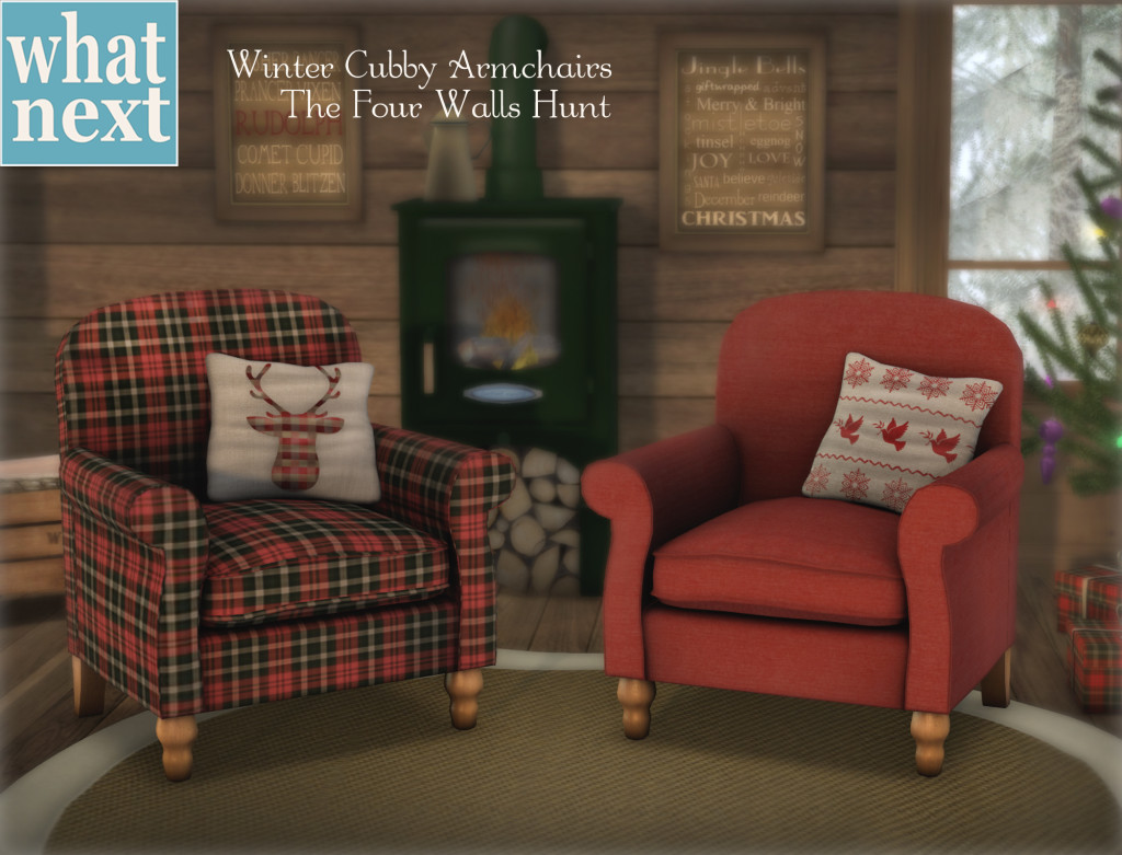 {what next} Winter Cubby Armchair Promo