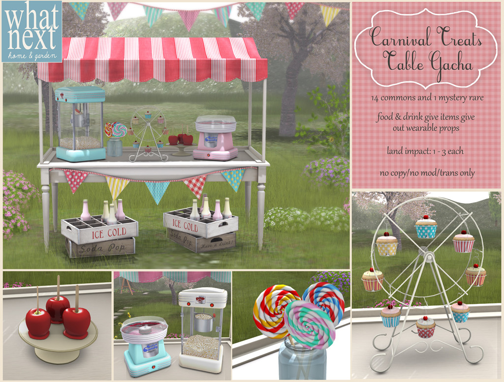 {what next} Carnival Treats Table Poster - second life