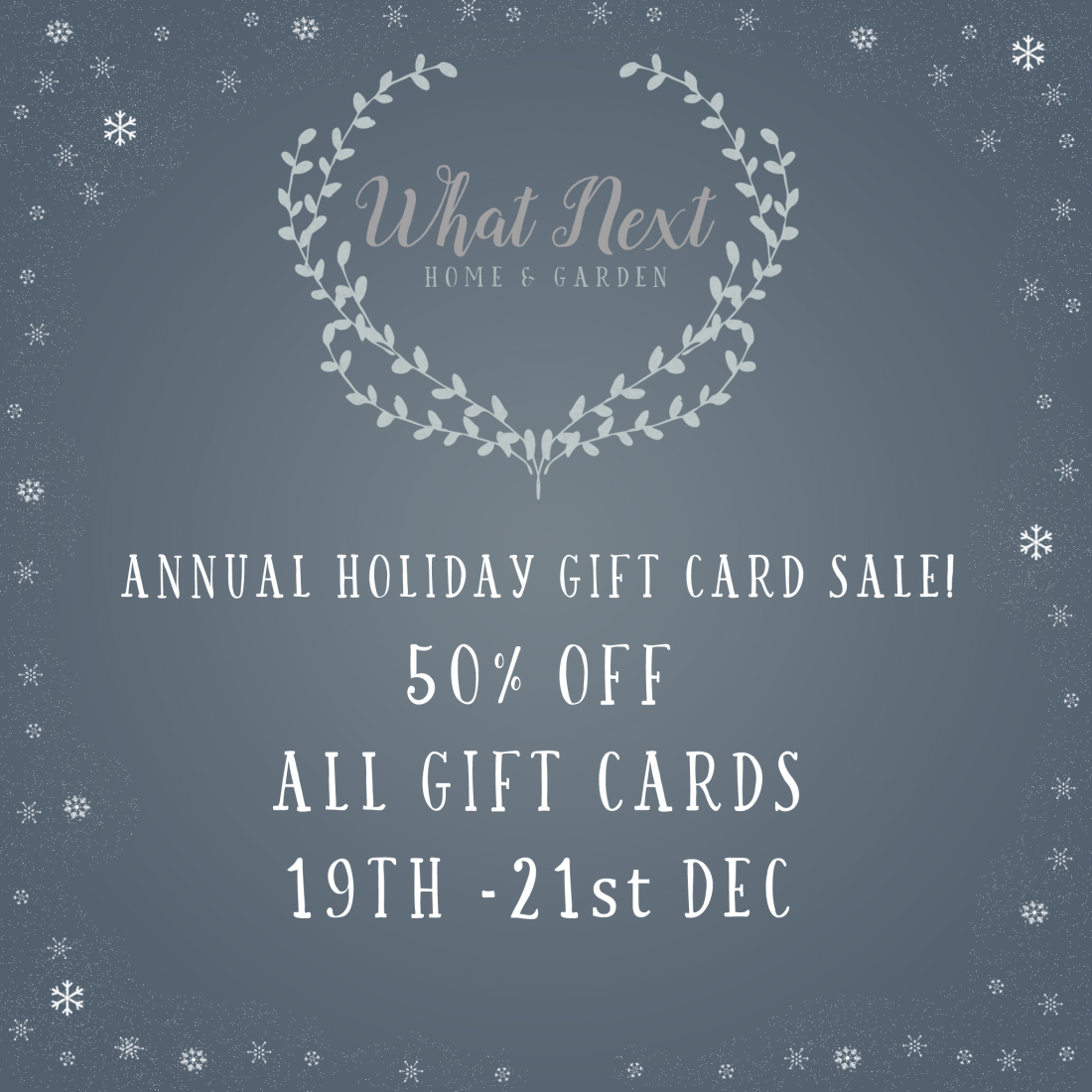50% OFF Gift Cards at {what next}