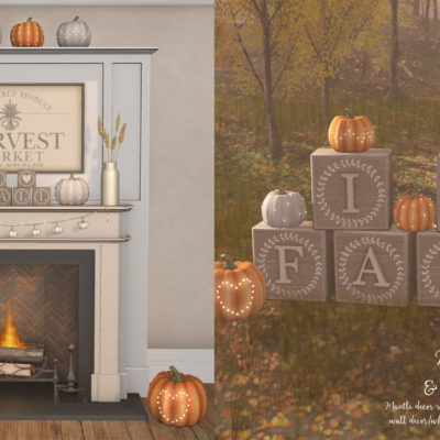 Madison Fireplace & Fall Mantle Decor Set for Fifty Linden Friday