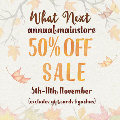 50% OFF SALE at What Next