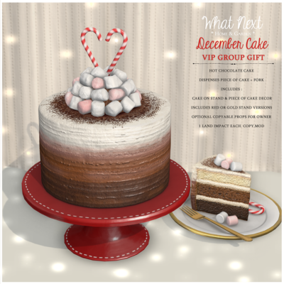New VIP Group Gifts – December & January Cakes
