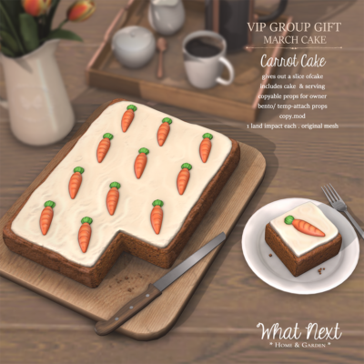 New VIP Group Gift – Carrot Cake
