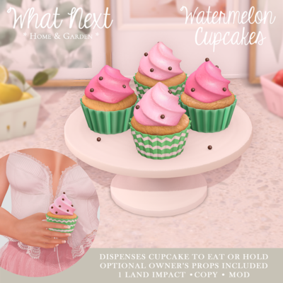 Watermelon Cupcakes for Fifty Linden Friday